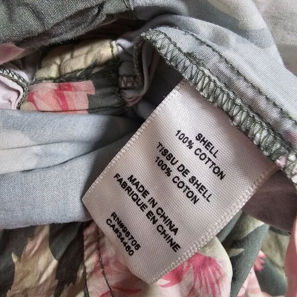 Lavie Rebecca Taylor Floral Short Sleeve Peonies Jumpsuit In Moss Combo XL - Picture 8 of 16